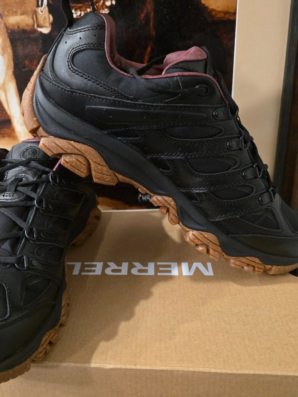 Merrell Men's Moab 3 Luxe Leather J500565 Black Gum PREMIUM Hiking Shoes Sz 10.5